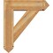 Ekena Millwork Traditional Arts and Crafts Rough Sawn Bracket w/ Offset Brace, Western Red Cedar, 8"W x 28"D x 32"H BKT0806X28X32TRA03RWR - alternate 3